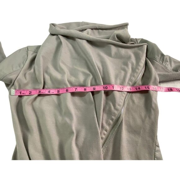 BLANK NYC Private Practice Faux Leather Moto Jacket Asymmetric Gray XS 4-2 - Picture 14 of 16